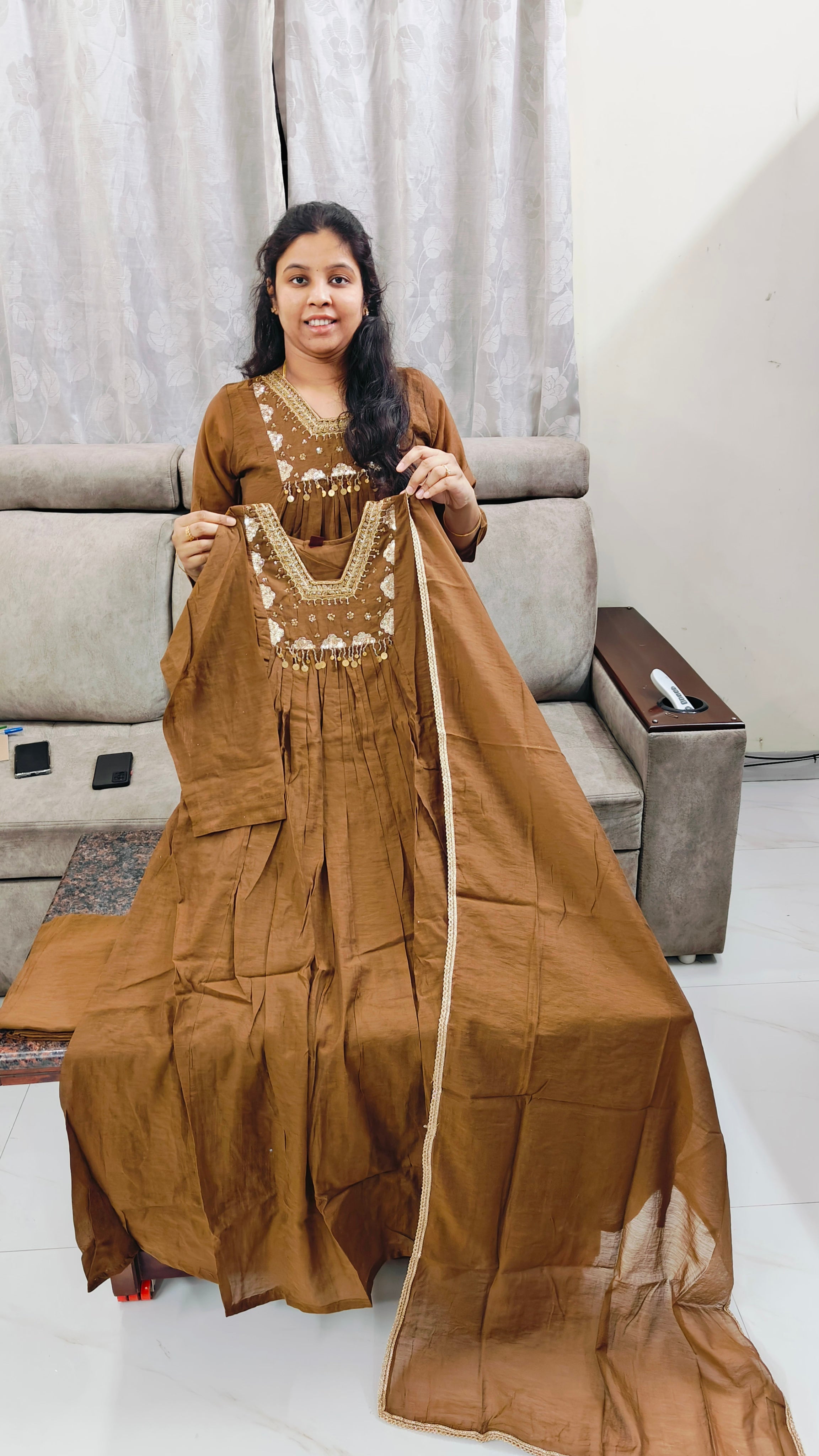 Mulchanderi Cotton Party Wear Set
