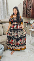 Kalamkari Cotton Flared Frock Set