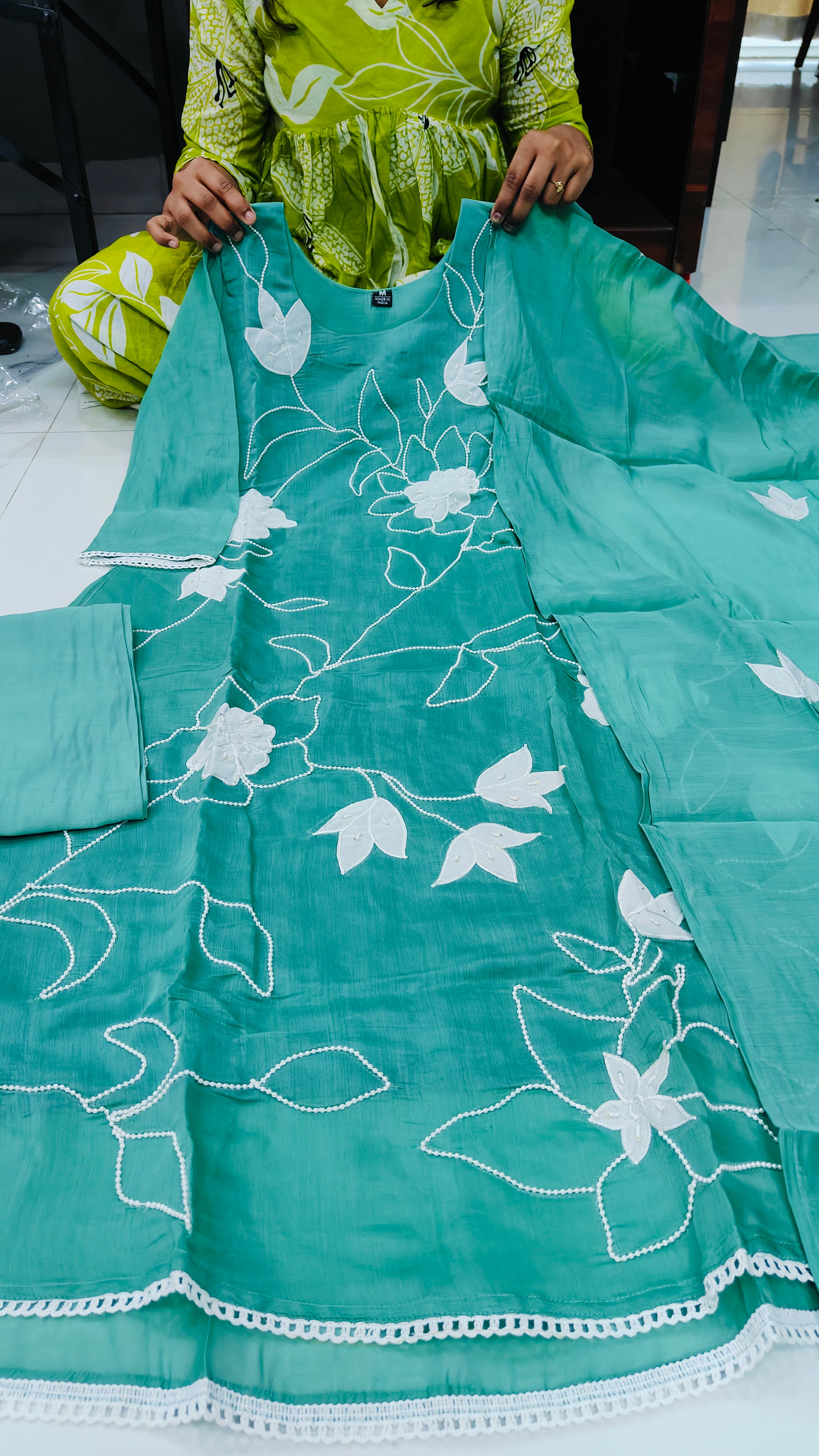 Green Cotton 3 Piece Set