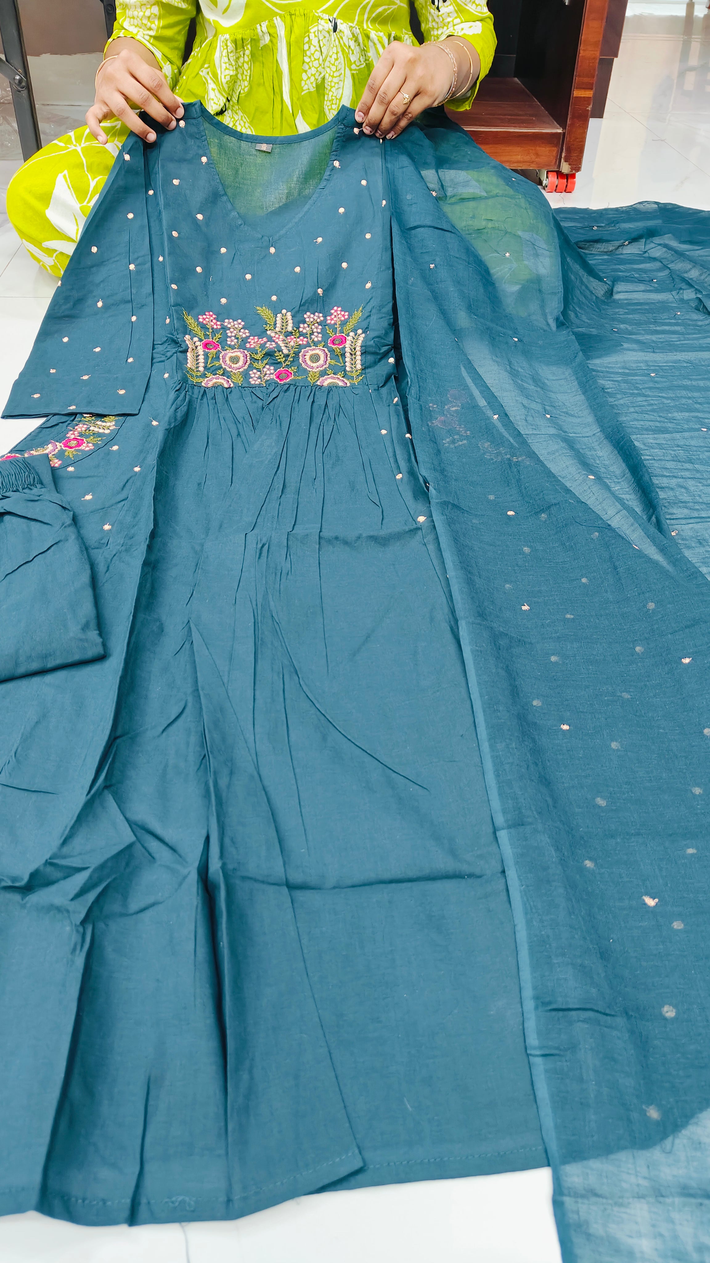 Cotton Kurti 3 Piece Set