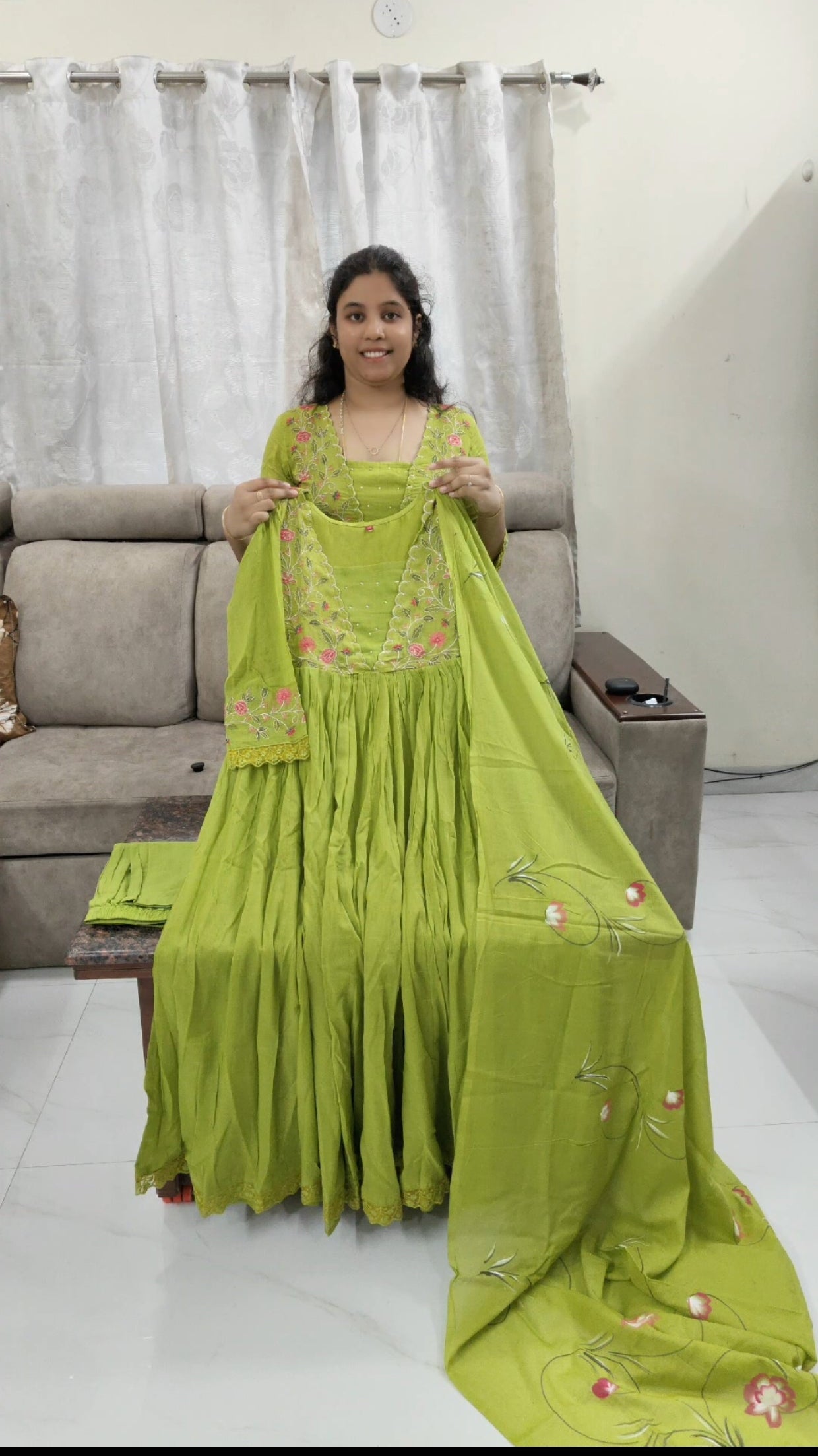 Two Piece cotton Blue Dress