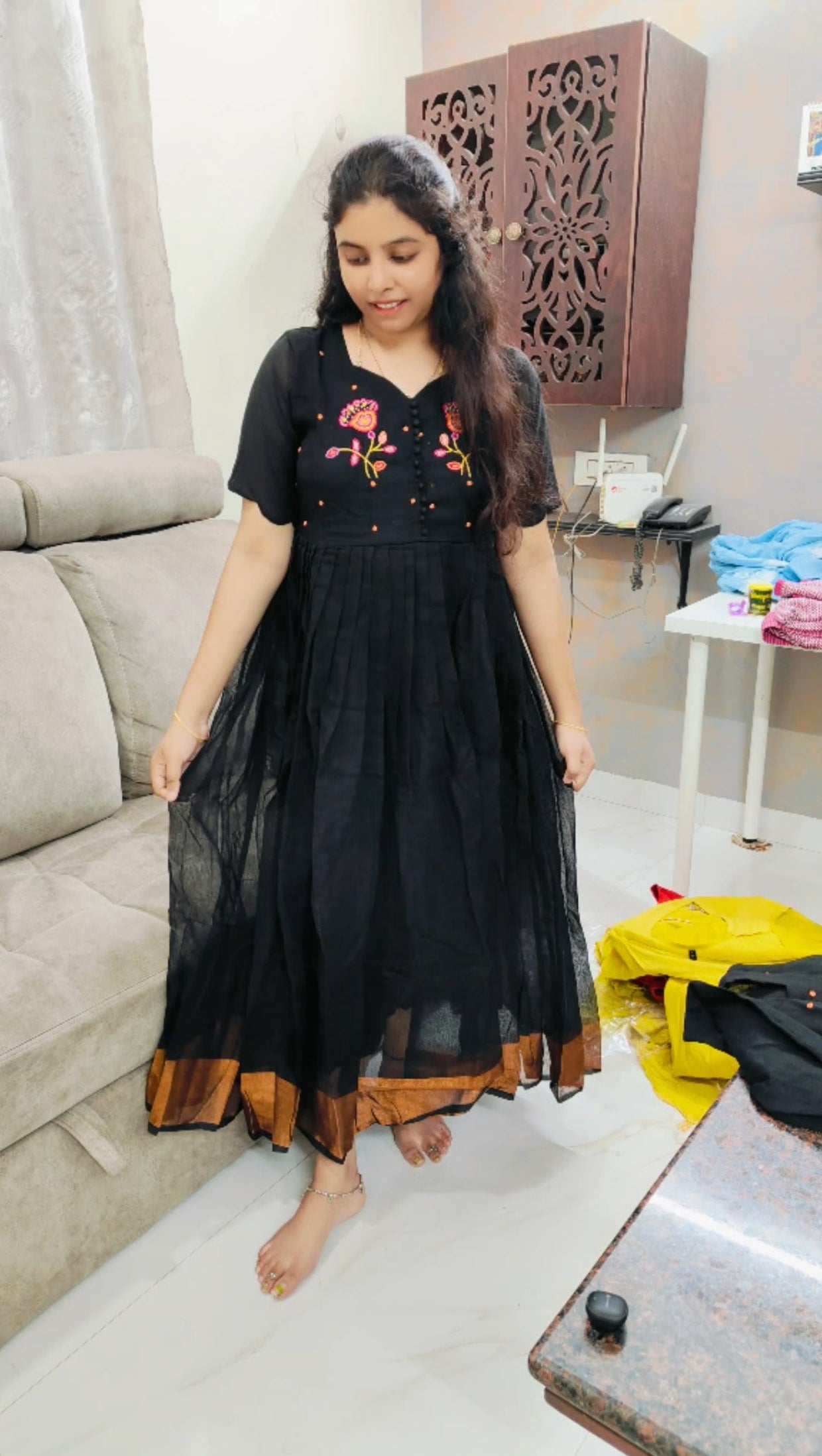 Two Piece cotton Black colour