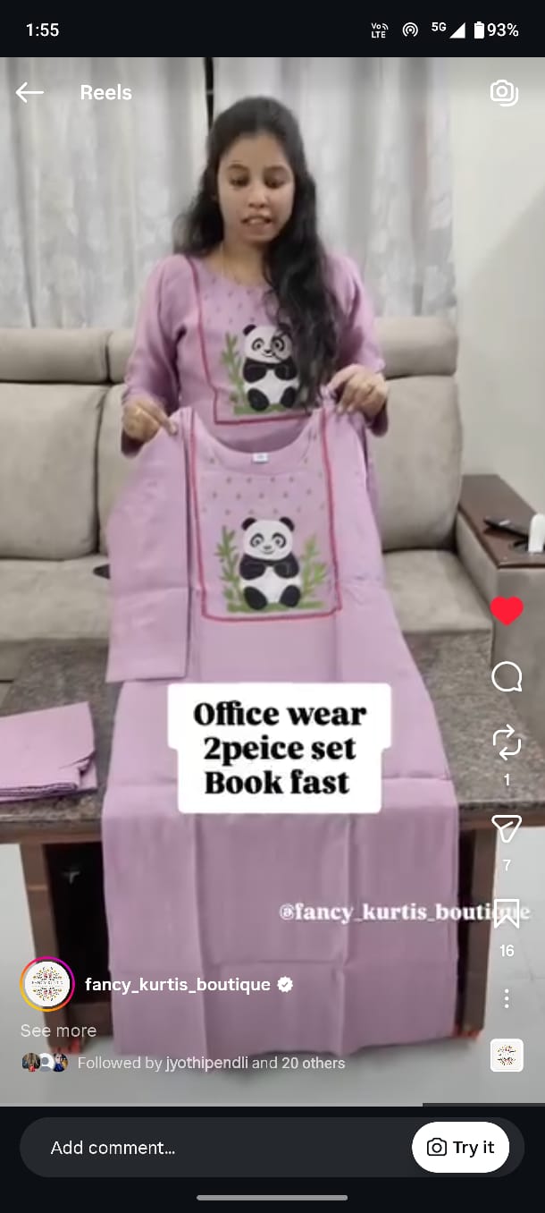 Mauve Panda Patchwork 2-Piece Co-ord Set
