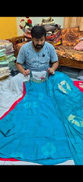 Georgette Kurti Set with Chinnon Shibori Dupatta